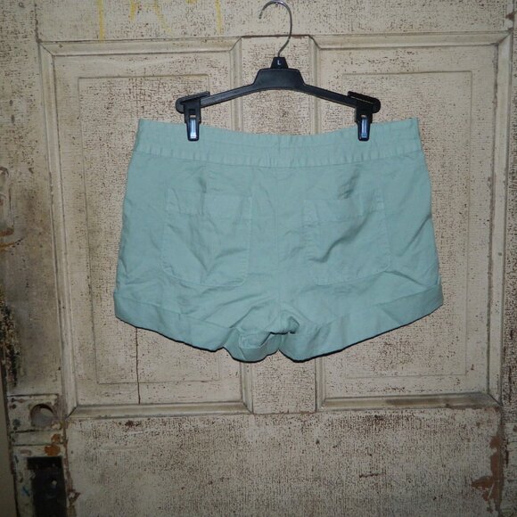 J. Crew Tie Front Linen Blend Cuff Shorts Womens Size 8 (N-26) - Picture 2 of 4